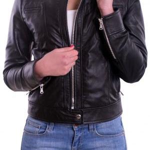 Women's Leather Jacket, Biker Leather Jacket Womens on Luulla
