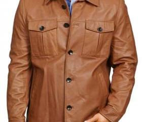 long sleeve leather shirt mens