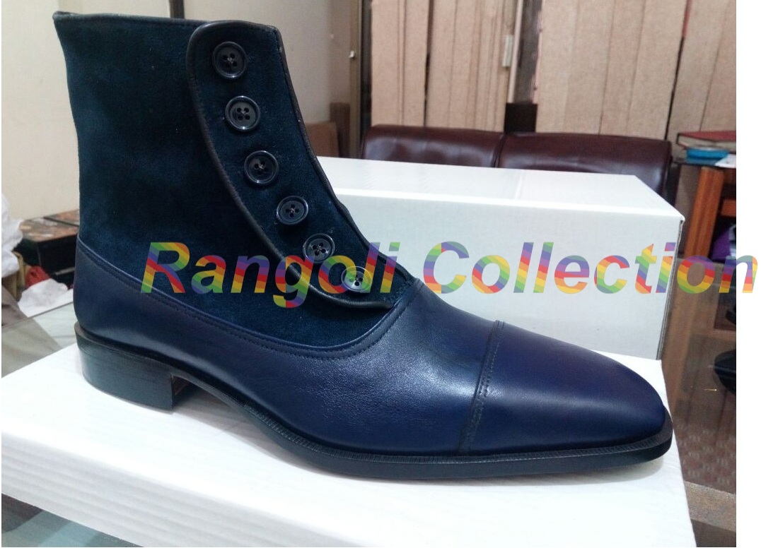 mens blue ankle boots