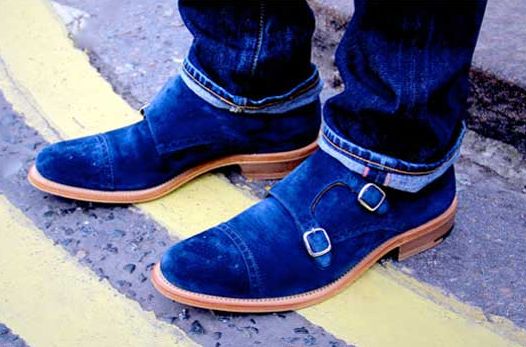 blue shoes mens fashion