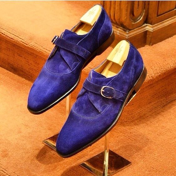 mens royal blue suede dress shoes