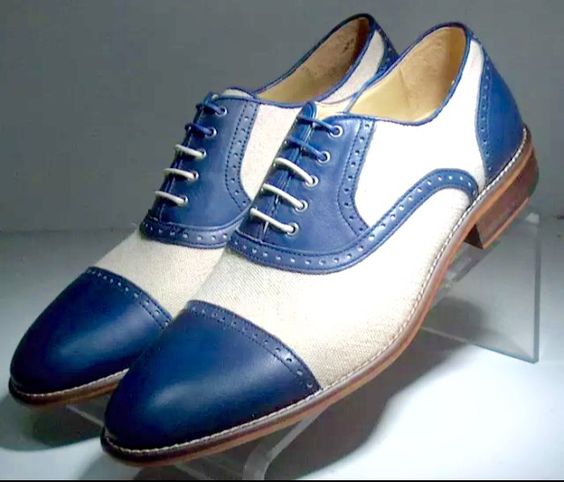 blue and white mens dress shoes