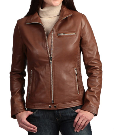 Women Brown Biker Leather Jacket, Real Leather Jacket on Luulla