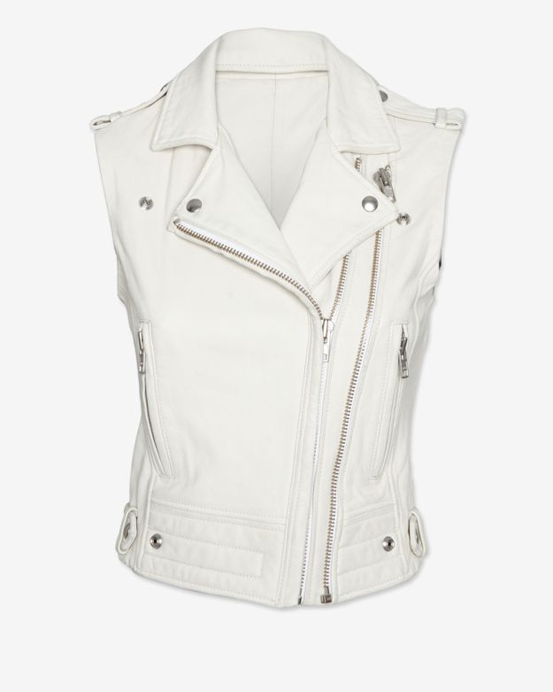white biker vest