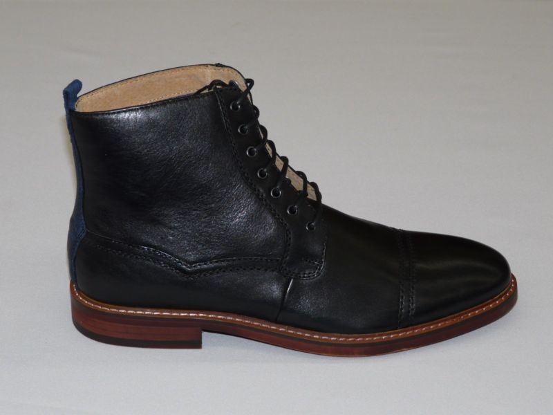 black leather ankle boots mens