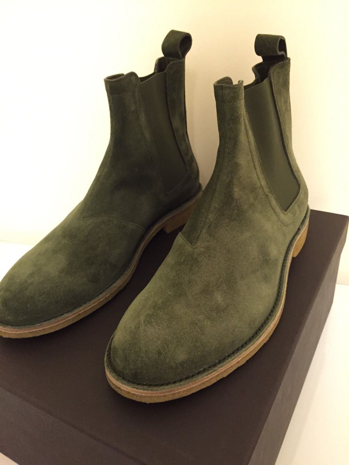 mens green chelsea boots