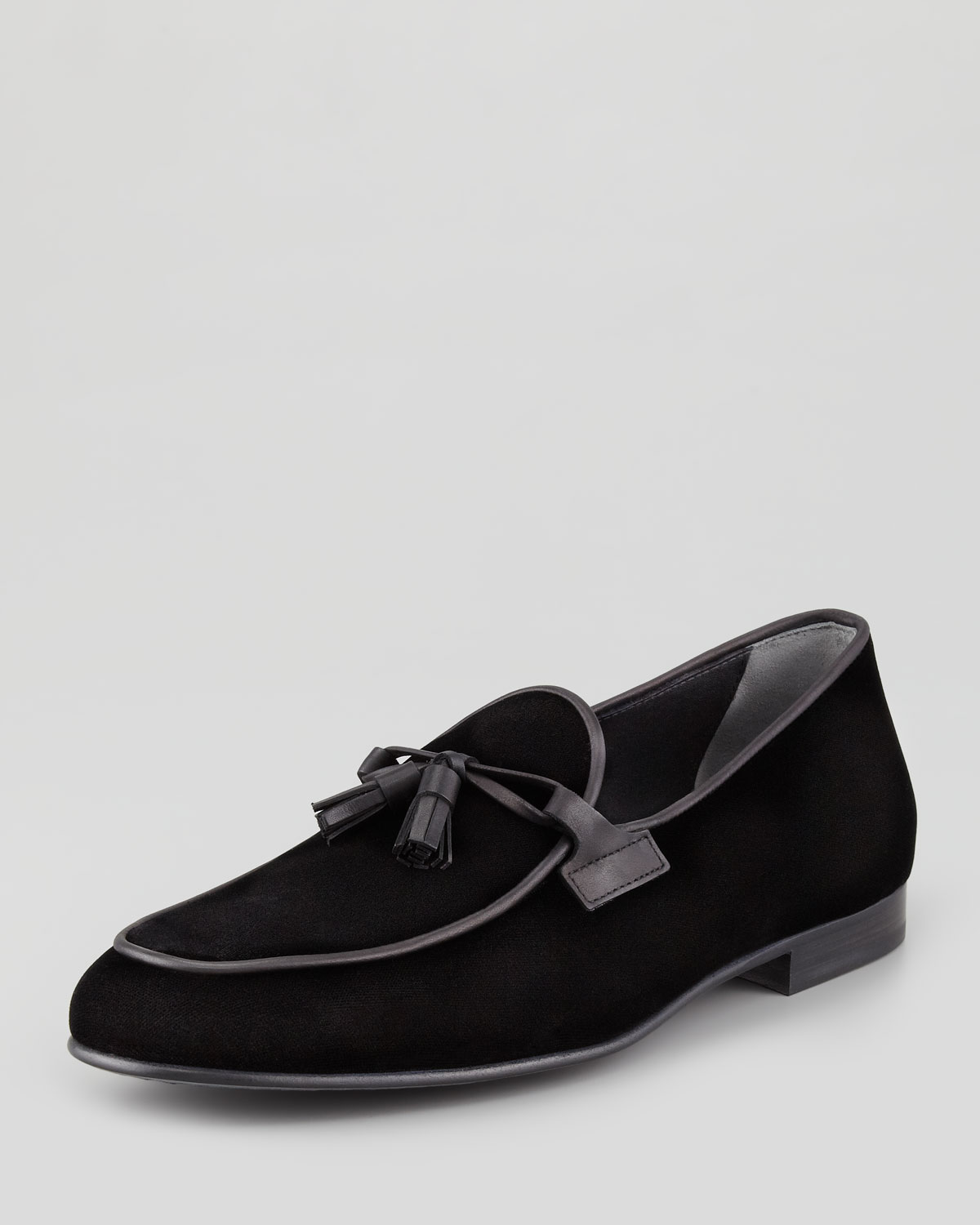 velvet loafers mens black