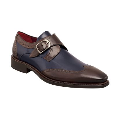 navy and brown shoes