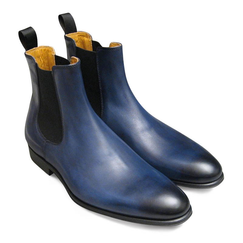 navy blue chelsea boots mens