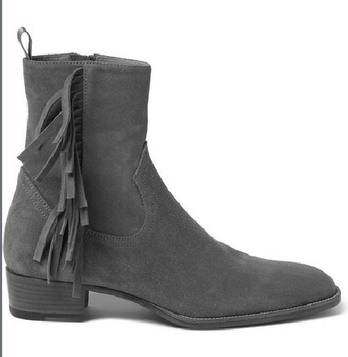 grey ankle boots mens