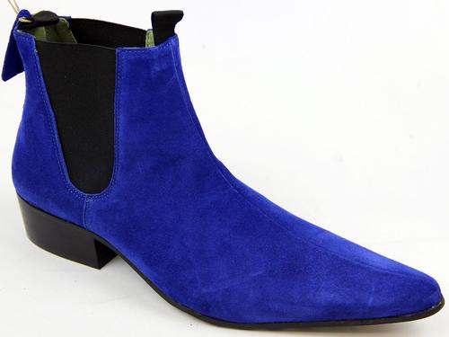 mens blue suede ankle boots
