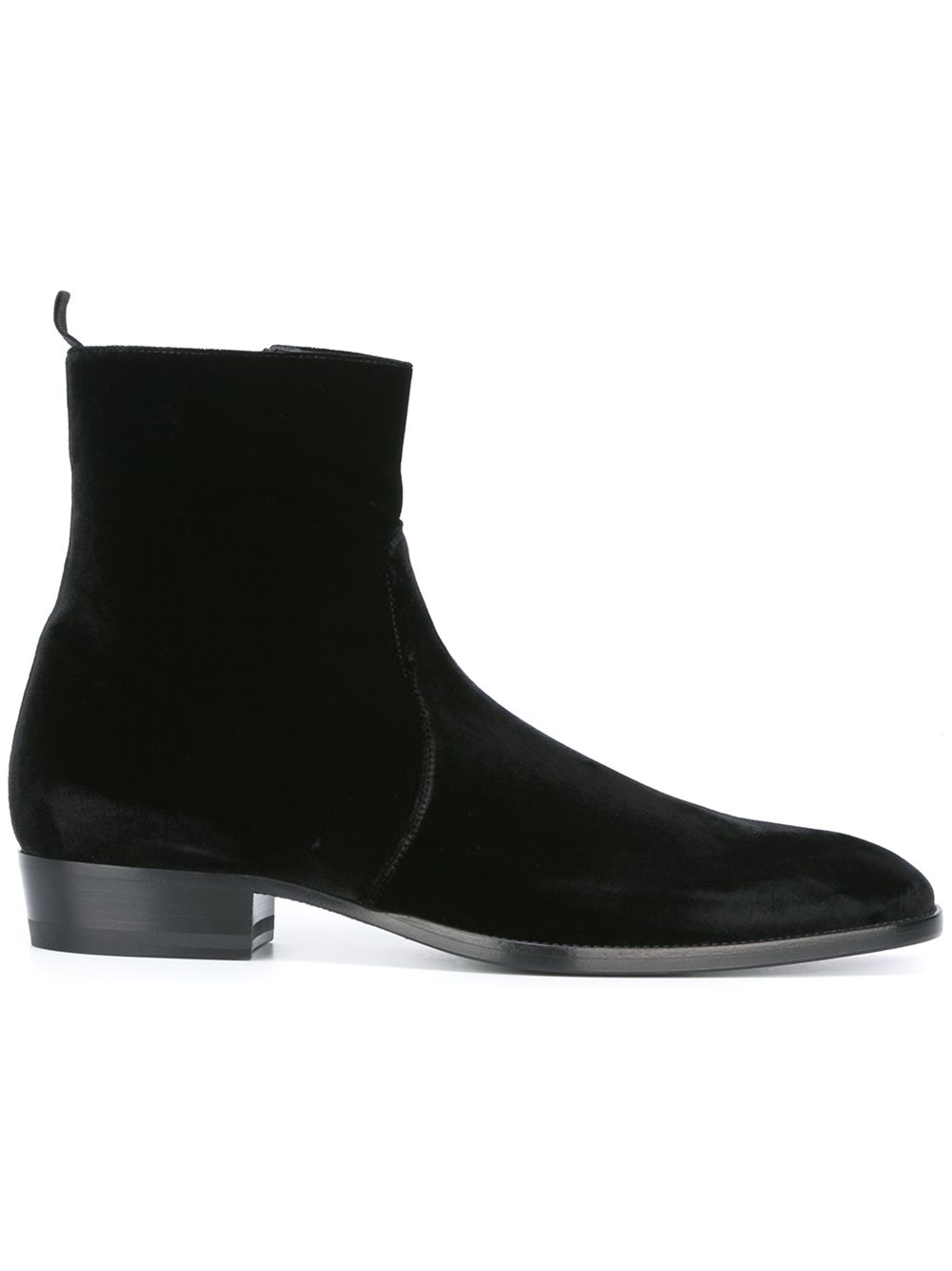 leather boots men black