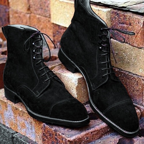 black suede ankle boots mens