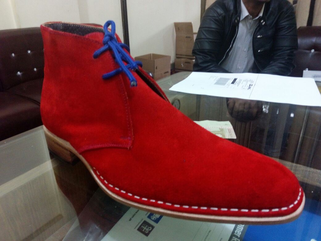 mens red lace up boots