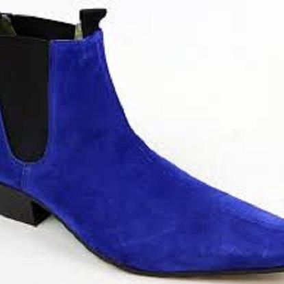 baby blue chelsea boots