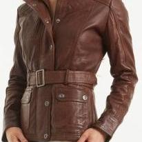 Women Brown Belted Leather..