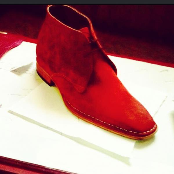 cherry red boots mens