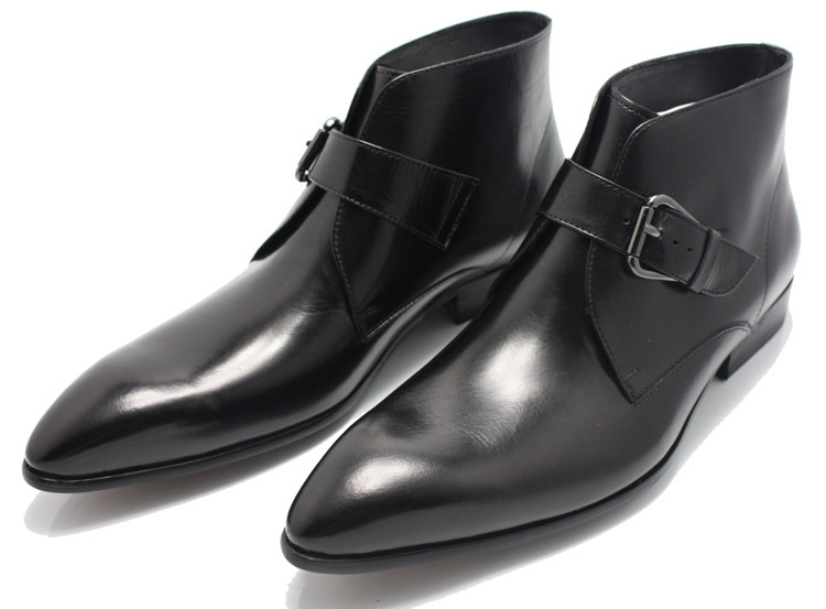 black designer mens boots