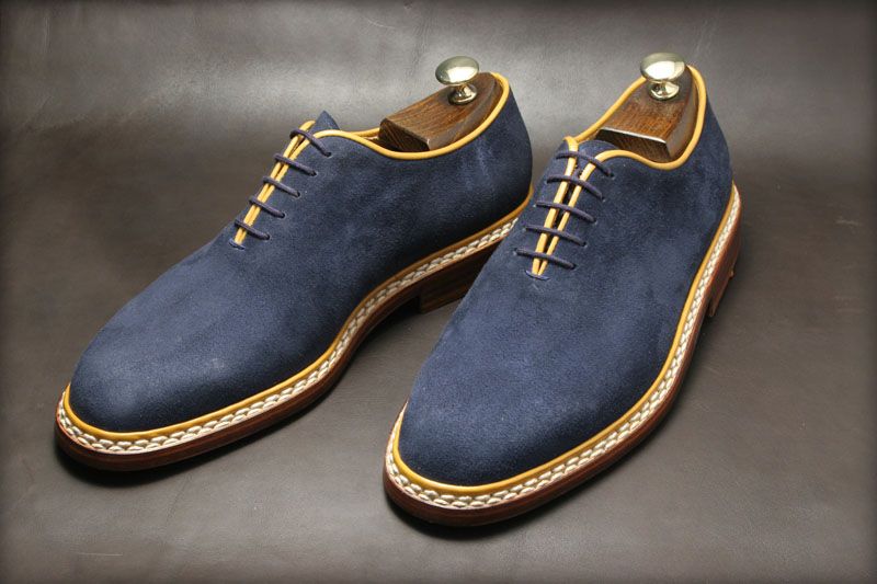 navy blue and grey shoes