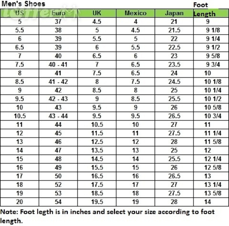 old navy shoe size chart
