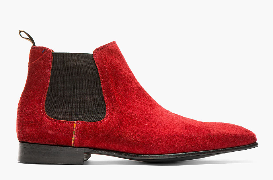 red ankle boots 6