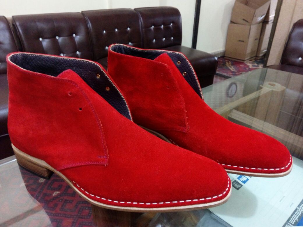 red leather boots size 8.5